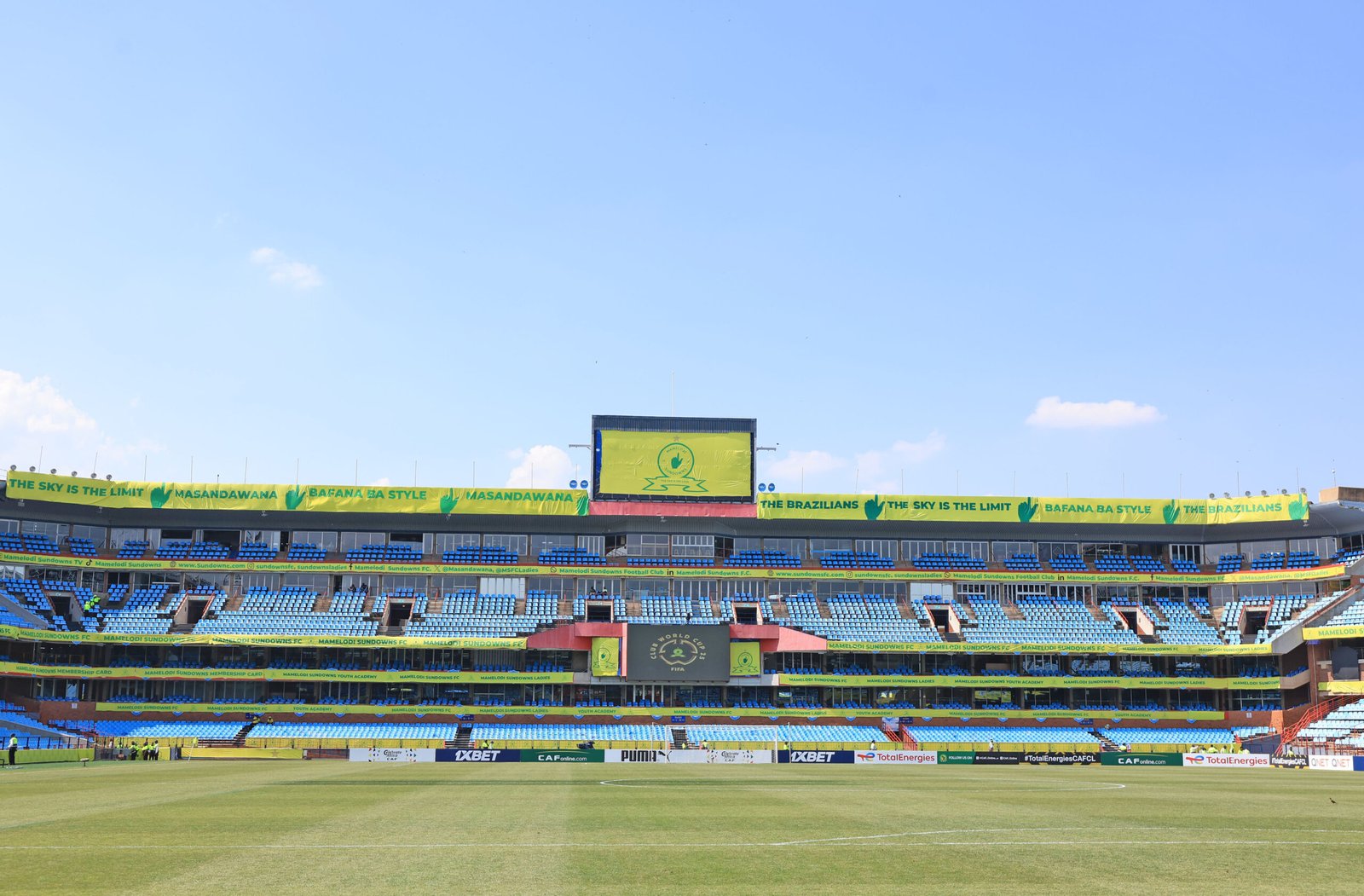Projects football caf champions league 2024/25 mamelodi sundowns v as far loftus versfeld stadium pretoria